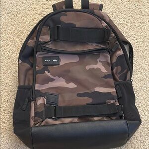 RVCA Brown Camouflage Backpack Modern Style